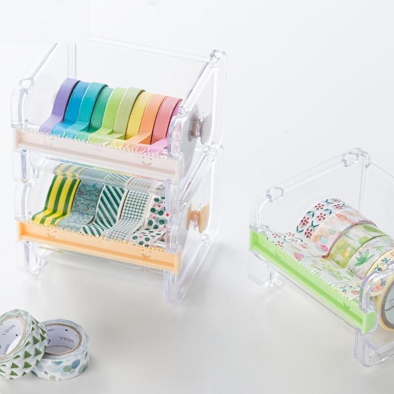 1 Pc Washi Tape Special Creative Cutter Office Stationery Sorting Ledger Transparent Tape Holder Storage Cutter Box