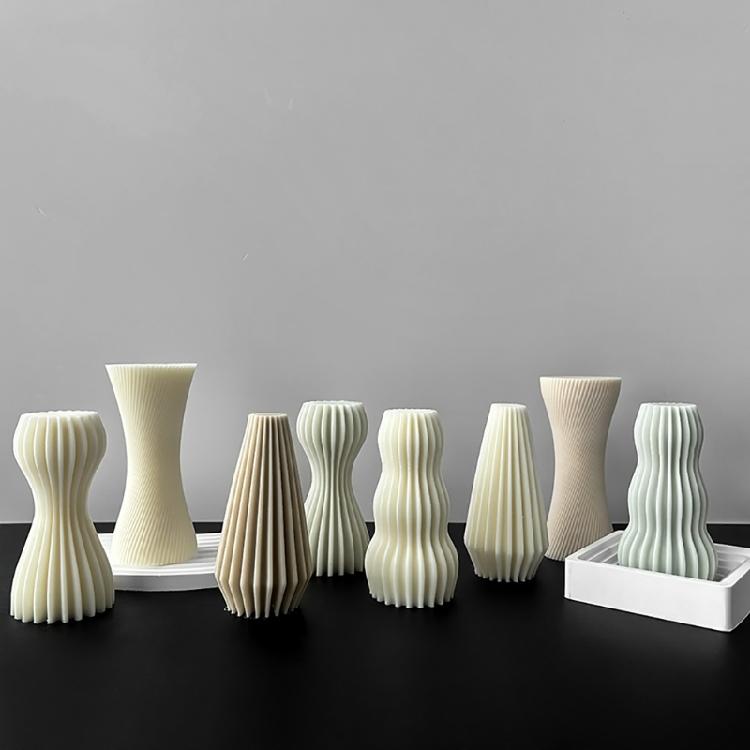 Beautiful Striped Candles Crafting Mold Handmade Aromatherapy Candle Resin Mold