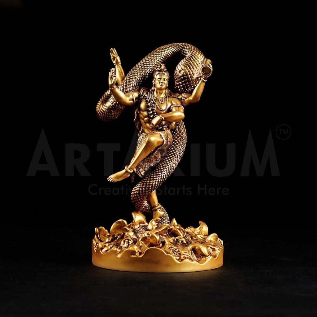Mystical Shiva Idol Dancing Shivji Statue Handcrafted Shankar Bhagwaan Idol Bholenath Murti Mahadev Statue for Car Dashboard Home Decor Temple