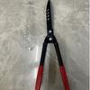 Heavy Duty Manganese Steel Gardening Scissors with Ergonomic Iron Handle and Red Grip - Portable Lawn, Hedge, Fence, Holly