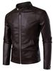 Men's Stand Collar PU Leather Motorcycle Jacket - Spring/Autumn Style