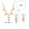 Fashion Trend Zircon Earrings & Necklace: Colorful Butterfly Jewelry Set