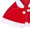 Christmas Cape Hat Set Festive Red White Xmas Outfit Soft Velvet Santa Costume Universal Size Makeup Clothing Props