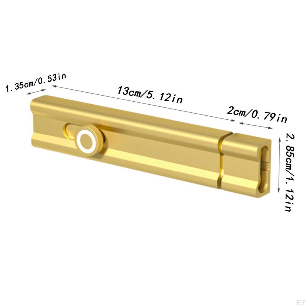 Slide Bolt Door Latch Aluminum Self Sticky Sliding Lock for Home Office Bathroom Bedroom