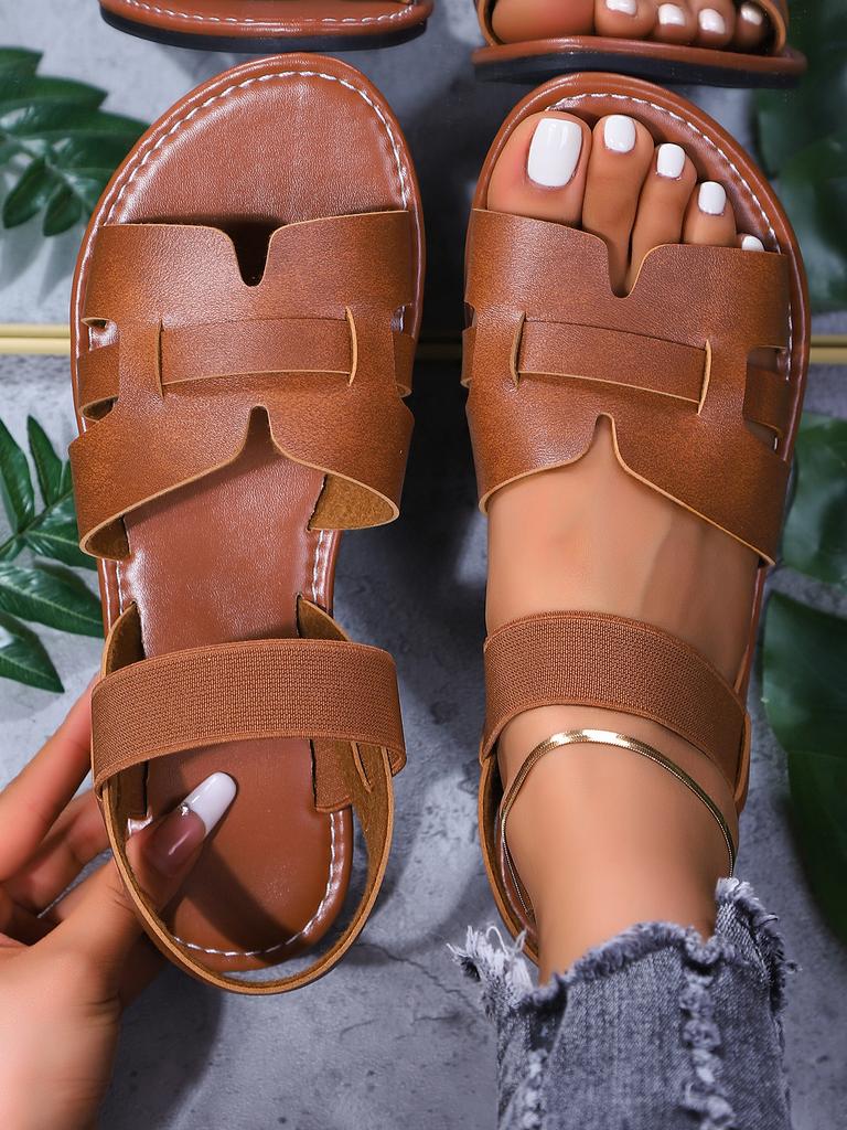 22 summer new sandals large size Roman sandals cross strap flat sandals