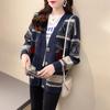 Women Fashion Sweater Jackets Deer Christmas Long Knit Coat Oversized Knit Sweater and Cardigans
