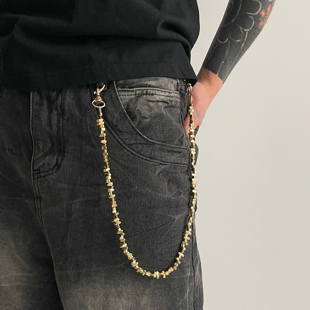 

Men Tassel Bag Punk Waist Chain Handbag Chain Hip Hop Rock Jeans Keychain New Men Wallet Chain A