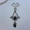 Dark Style Gothic Bag Pendant Exaggerated Halloween Charm Niche Personality Bat Keychain  Daily