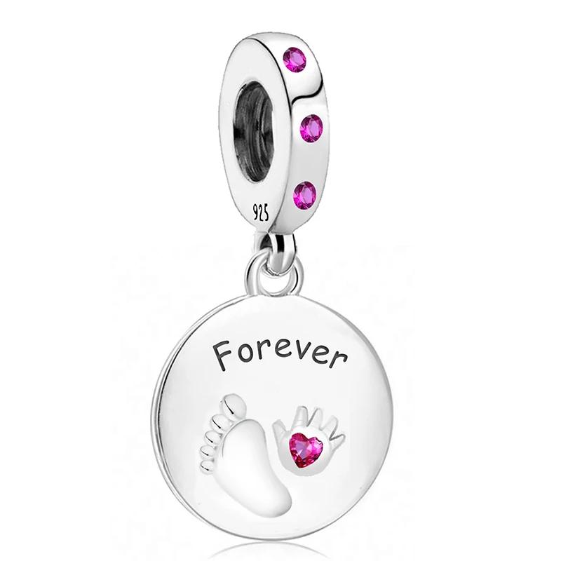 925 Silber Mehrfarbig Liebesherz Serie Charms Perlen Passend für Armband Armbänder DIY Feiner Schmuck Für Frauen