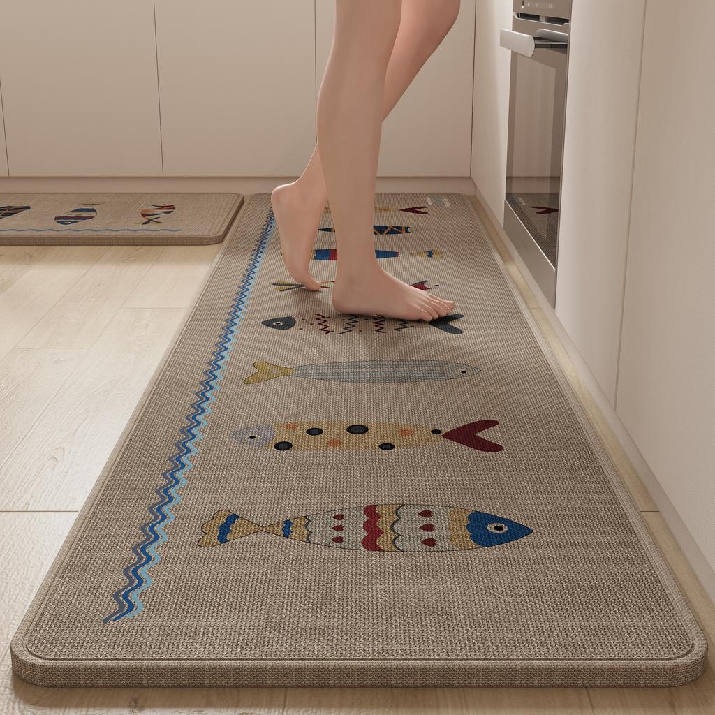 Tkaná kuchyňská podložka na podlahu Protiskluzová Pratelná Odolná proti nečistotám Absorpční Silná Vstupní rohožka Rohožka