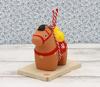 [Amazon.co.jp Exclusive] Yakushi Kiln 2026 Zodiac Figurine, Horse, Year of the Horse, Nishiki-sai Design, Good Luck Charm (Includes Good Luck Sticker)
