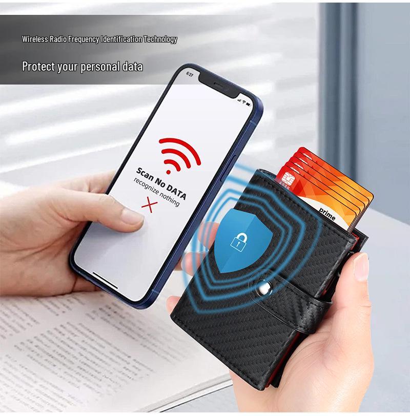 RFID Men's Anti-theft Aluminum Alloy Multi-card Credit Card Holder