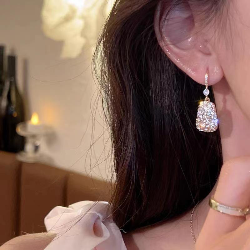 Zircon Square Pendientes Earring for Women Stainless Steel Gold Color Piercing Earring 2024 Trend Jewelry Accesorios Mujer