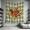 Alice Wonderland Spark Wall Hanging Printed Fabric Blanket Decorative Tapestries for Bedroom Living Room Home Decor