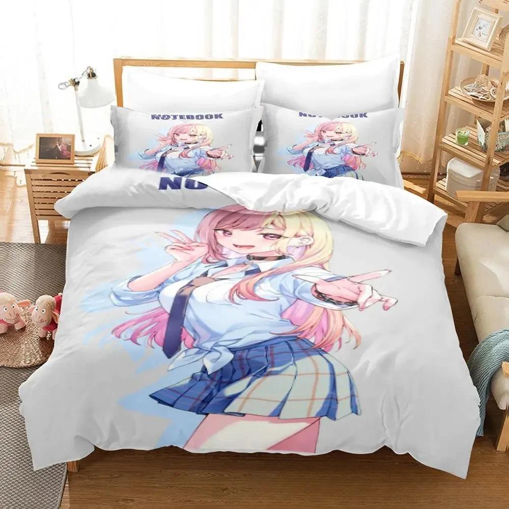 Anime My Dress-Up Darling Bedding Set Single Twin Full Queen King Size Bed Set Adult Kid Bedroom Duvet Cover Sets Home Textiles