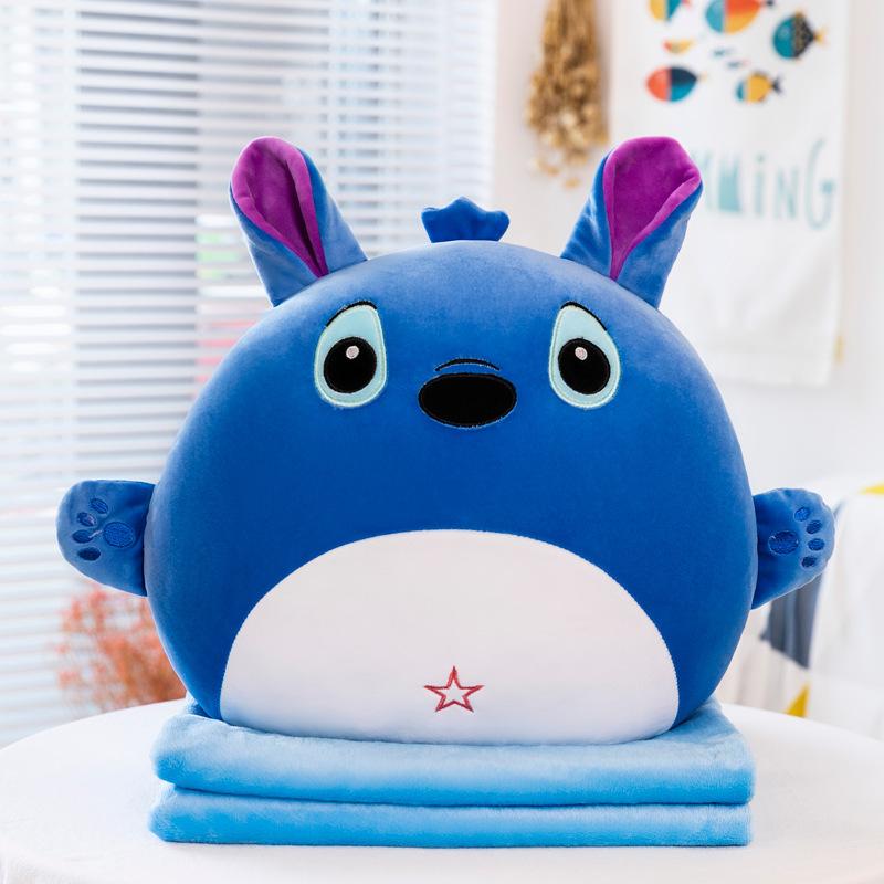 Kreative Tier-Klimaanlagendecke Überwurf Kissen mit Decke Puppe Plüschtier Mittagspausendecke Kinder- und Mädchengeschenk