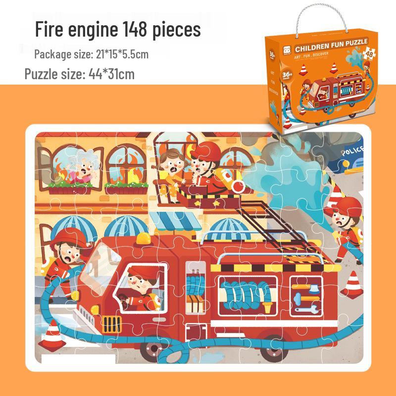 Kids' Large Piece Jigsaw Puzzle Box for Ages 3-6: Perfect for Kindergarten, Holiday Gifts, and Early Learning