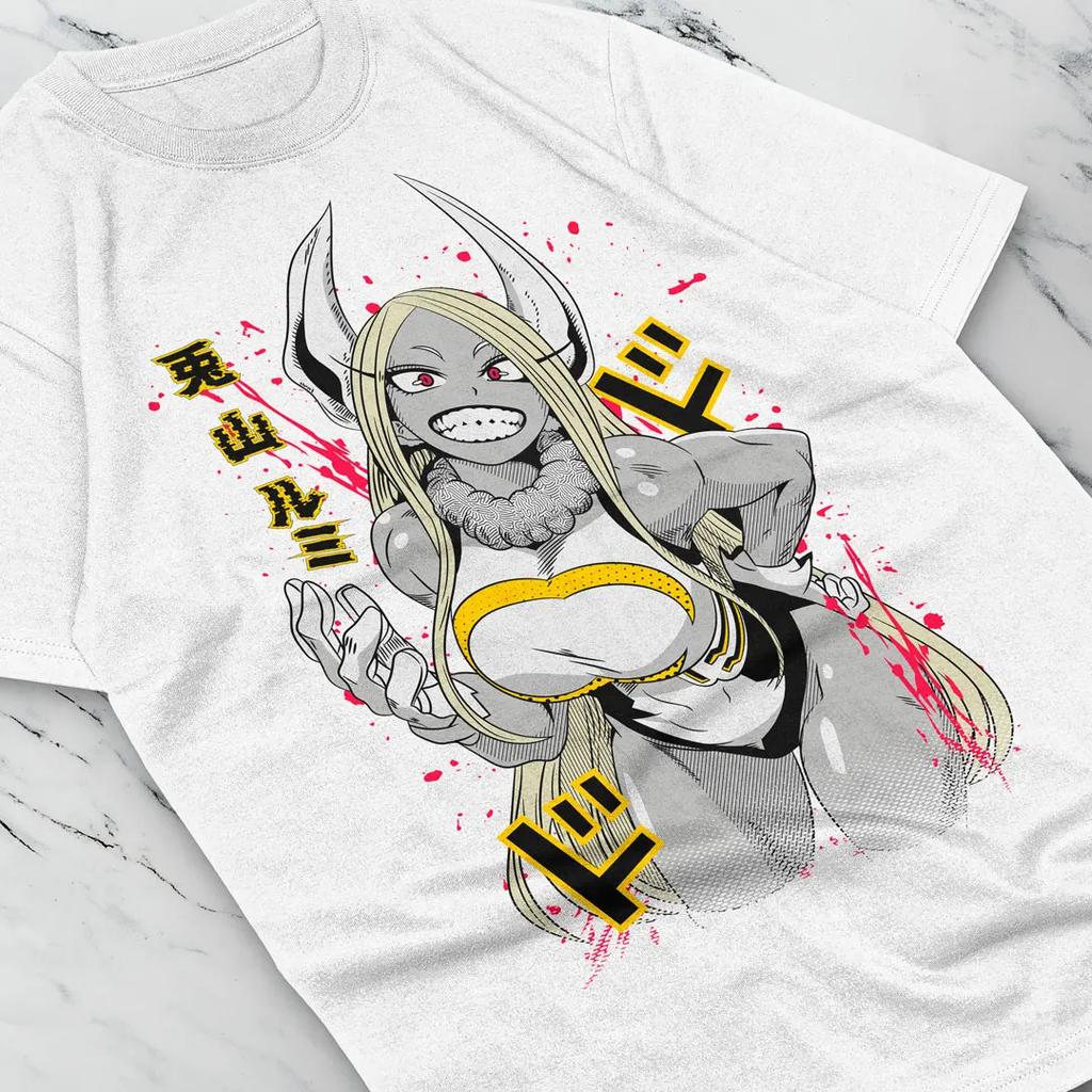 Unisex Rabbit Hero Mirko T-Shirt Rumi Usagiyama Miruko BNHA MHA Tshirt All Size  Graphic T Shirts  Oversized Women's Clothing