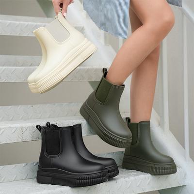 Short Rain Boots Women's Japanese Internet Celebrities Fashion Wear Rain Shoes Women Adult Waterproof Shoes