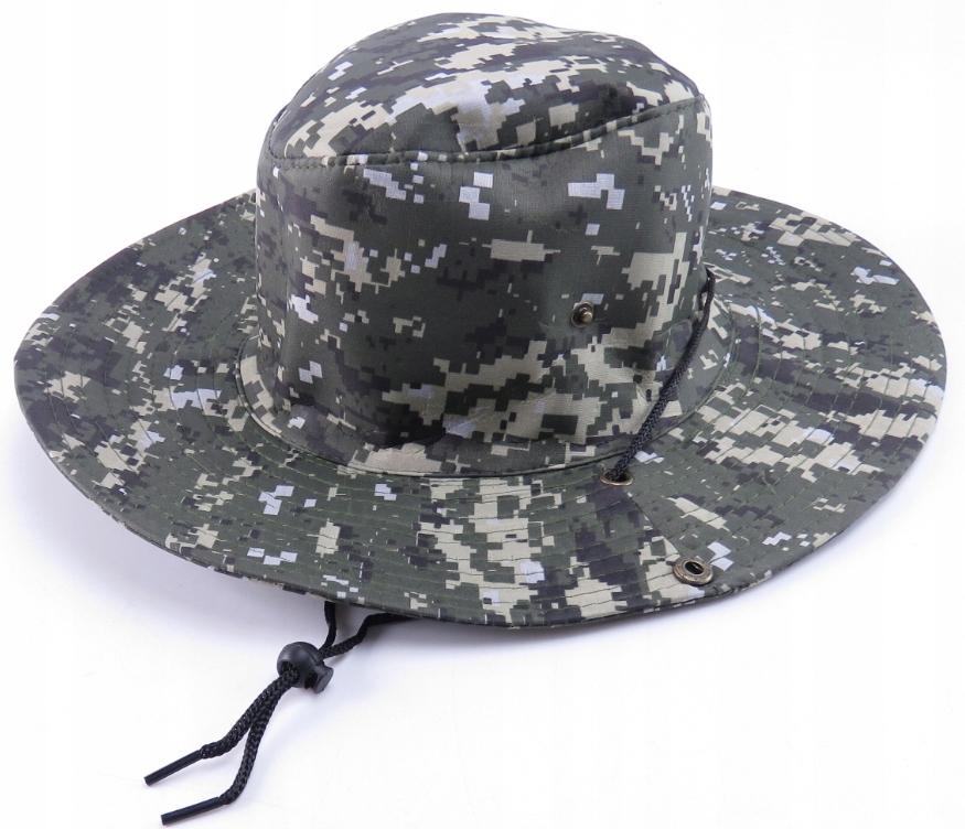 Kapelusz Kowbojski Rozmiar 58 Z Regulacją Pod Brodą Militarny Wzór