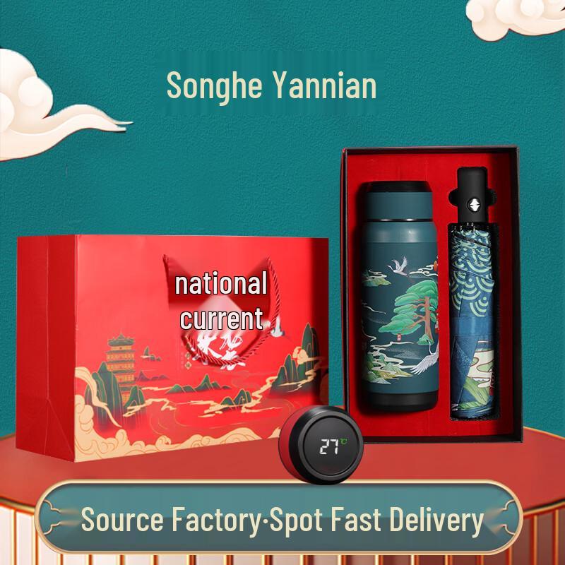 

Smart Thermos Mug Gift Set with LED Display