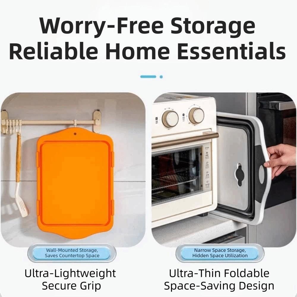 3 in 1 Folding Vegetable Board BPA Free Fruit Basket Collapsible Cutting Board  Household