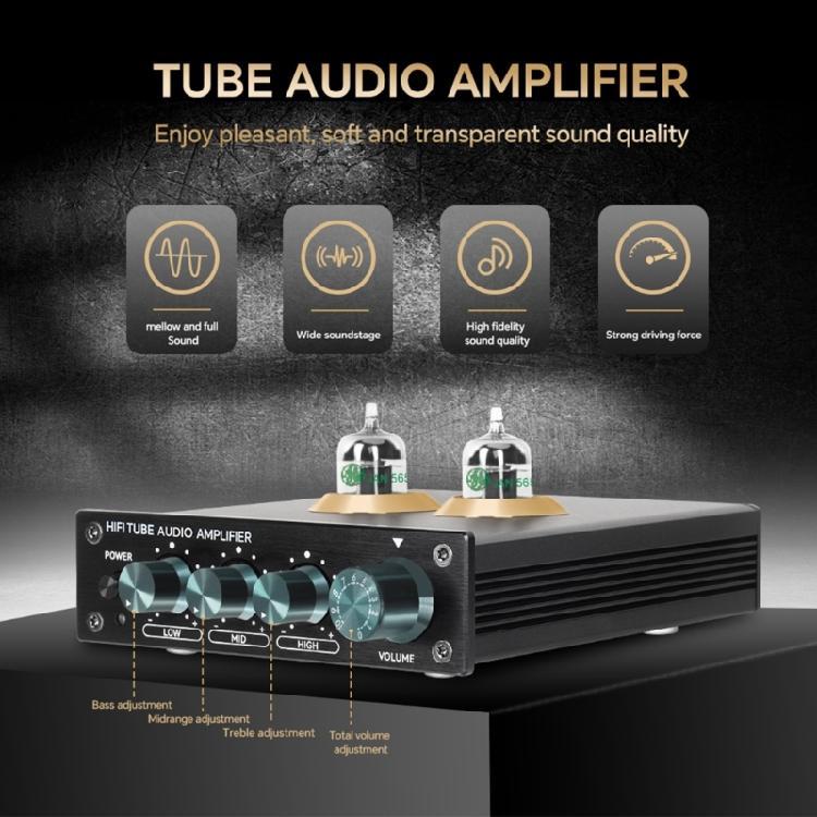 HiFi Stereoes Preamp Featuring Vacuum Tubes and Gold Plateds RCAs Connectors for Sound Quality