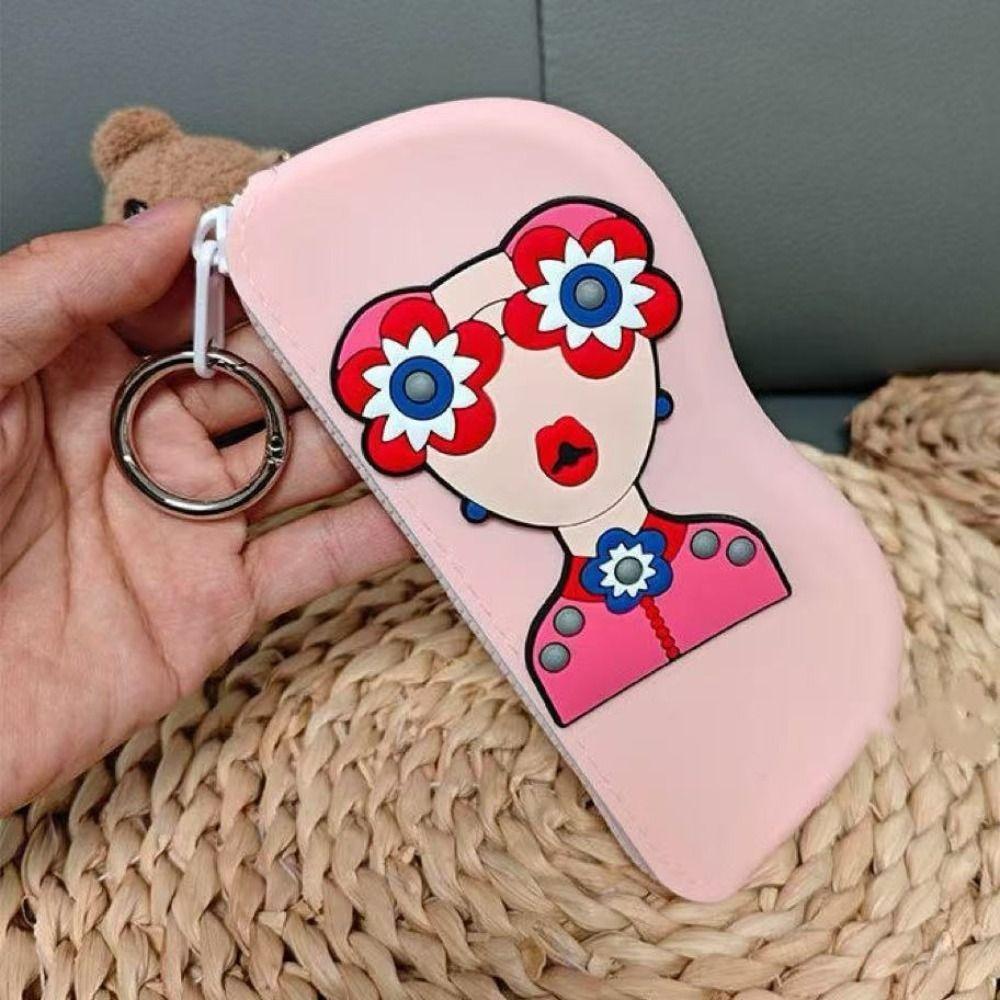 Multifunctional Silicone Eyeglasses Case Dustproof Sunglasses Pouch Simple Small Items Bag  Female