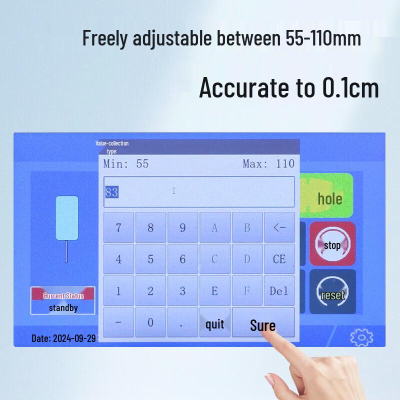 YuJia YJ-501K 3-Hole Adjustable Paper Punch CN Plug (adapter Included)