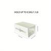 1pc Non Perforated Wall Storage Box Rectangular White Transparent Two-way Drawer For Cotton Swab Bathroom Headband Hair Loop Mini