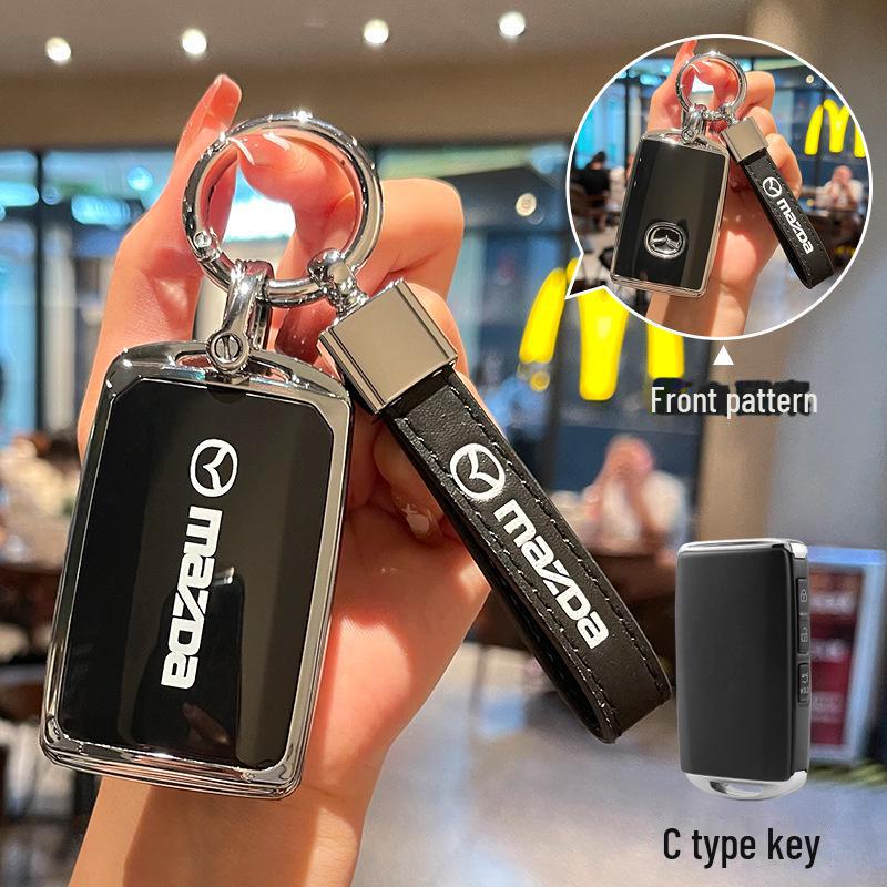Kryt klíče Mazda pro 3/CX-4/CX-5/Atez/CX-30 - Plný ochranný kryt z TPU s přezkou