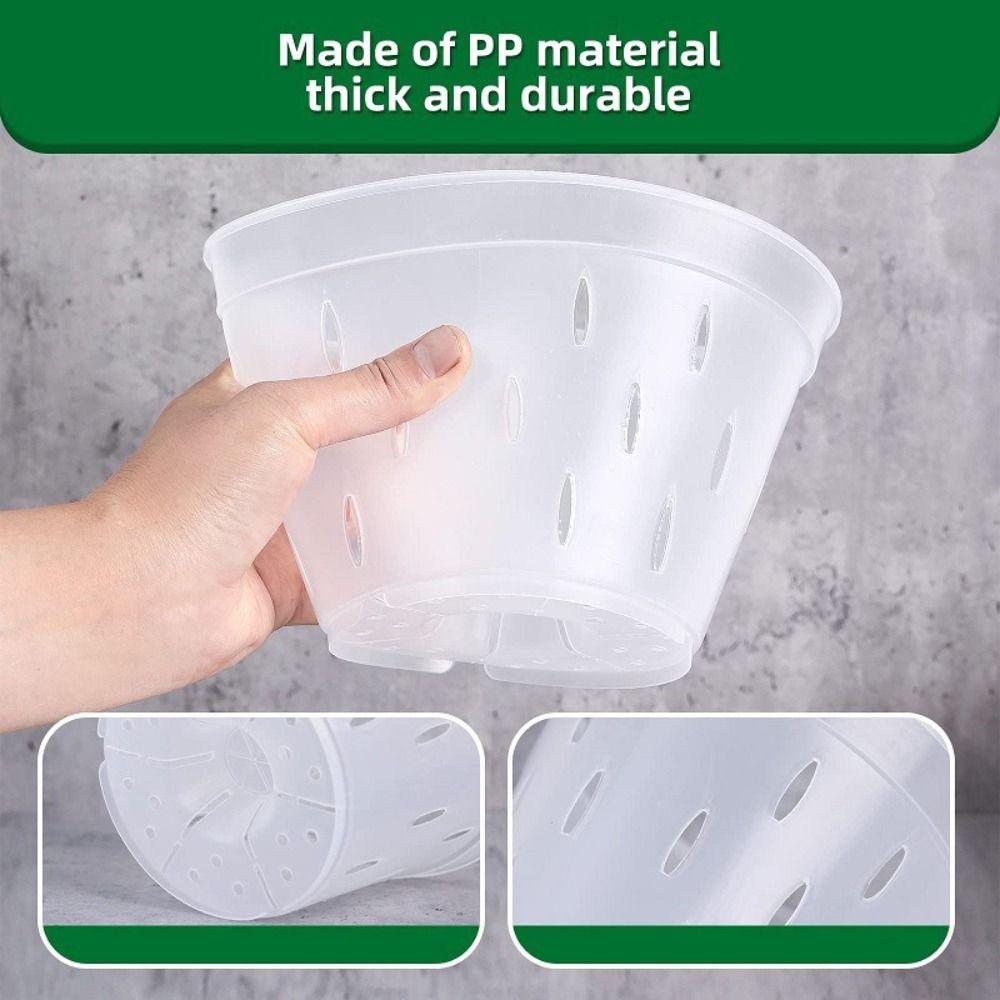 1PC Root Control Transparent Flower Pot Hydroponic Basket Green Plant  for Home Garden