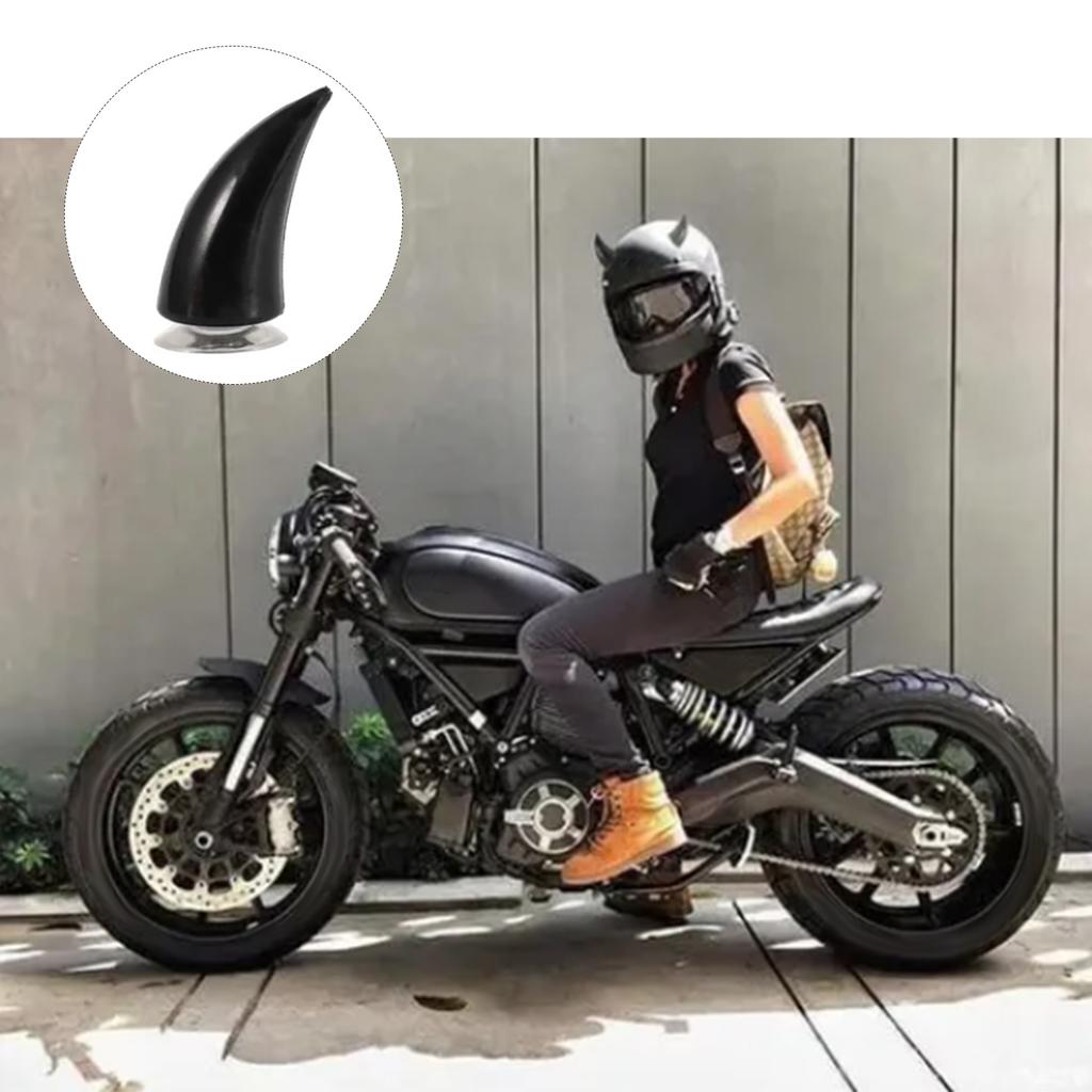 Motorcycle Helmet Devil Horn with Sucker Rubber Unique Universal Helmet Decoration Ornament