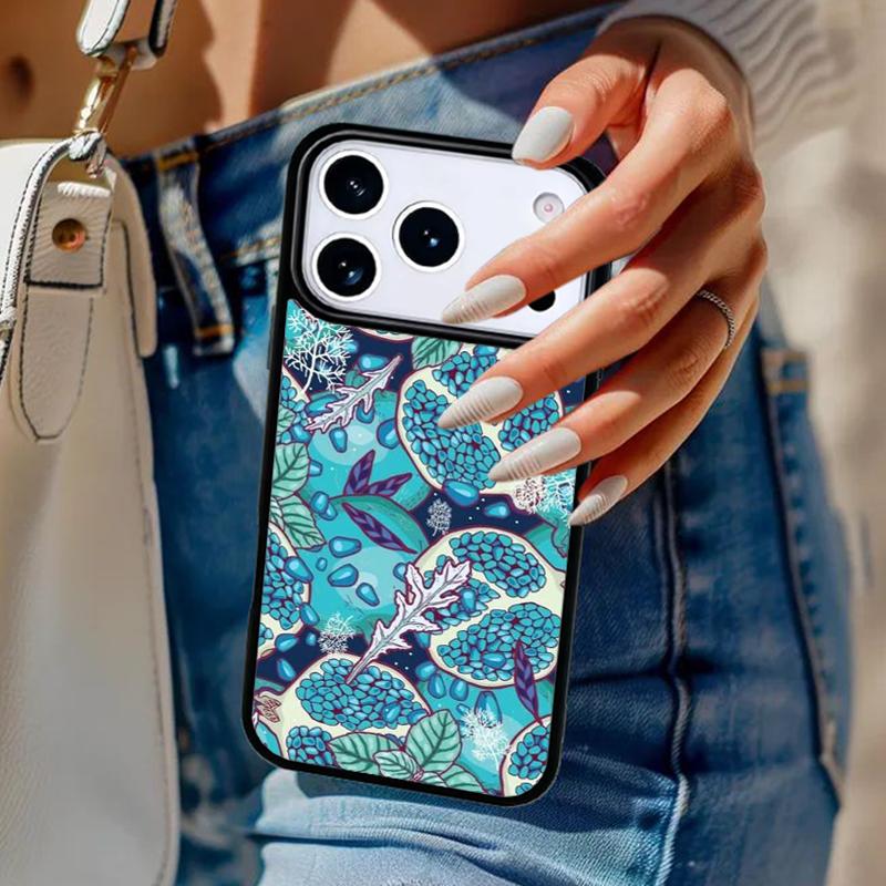Pomegranate Pattern Phone Case For iPhone 17 Air 14 15 13 12 Max Cover For Apple 16e 11 Pro Max Plus Coque