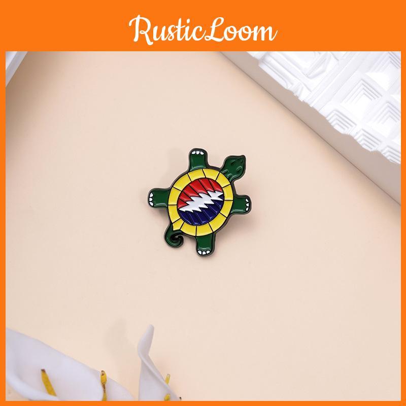 Turtle Eyecatching Cartoon Brooch Unique Alloy Pin For Rock Music Enthusiasts