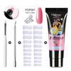 Nail Art Tools Set with Crystal Nail Extension UV Gel Polish 15ML Complete Nail Kit Professional Gel Nail Kit with LED Lamp