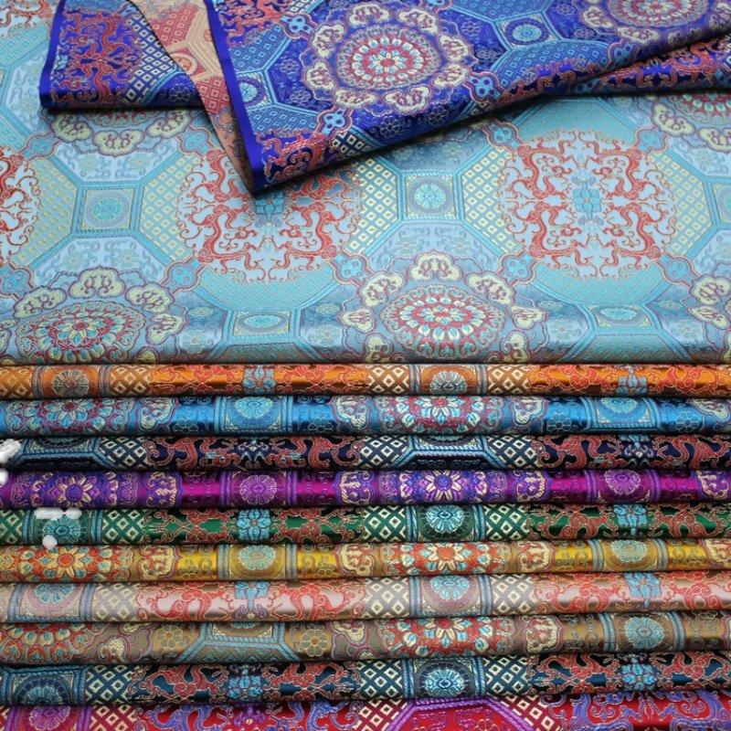 Thick Chinese Brocade Fabric With Dragon Pattern Material For Sewing 100% Polyester DIY Gift Box Sewing Packaging Cloth