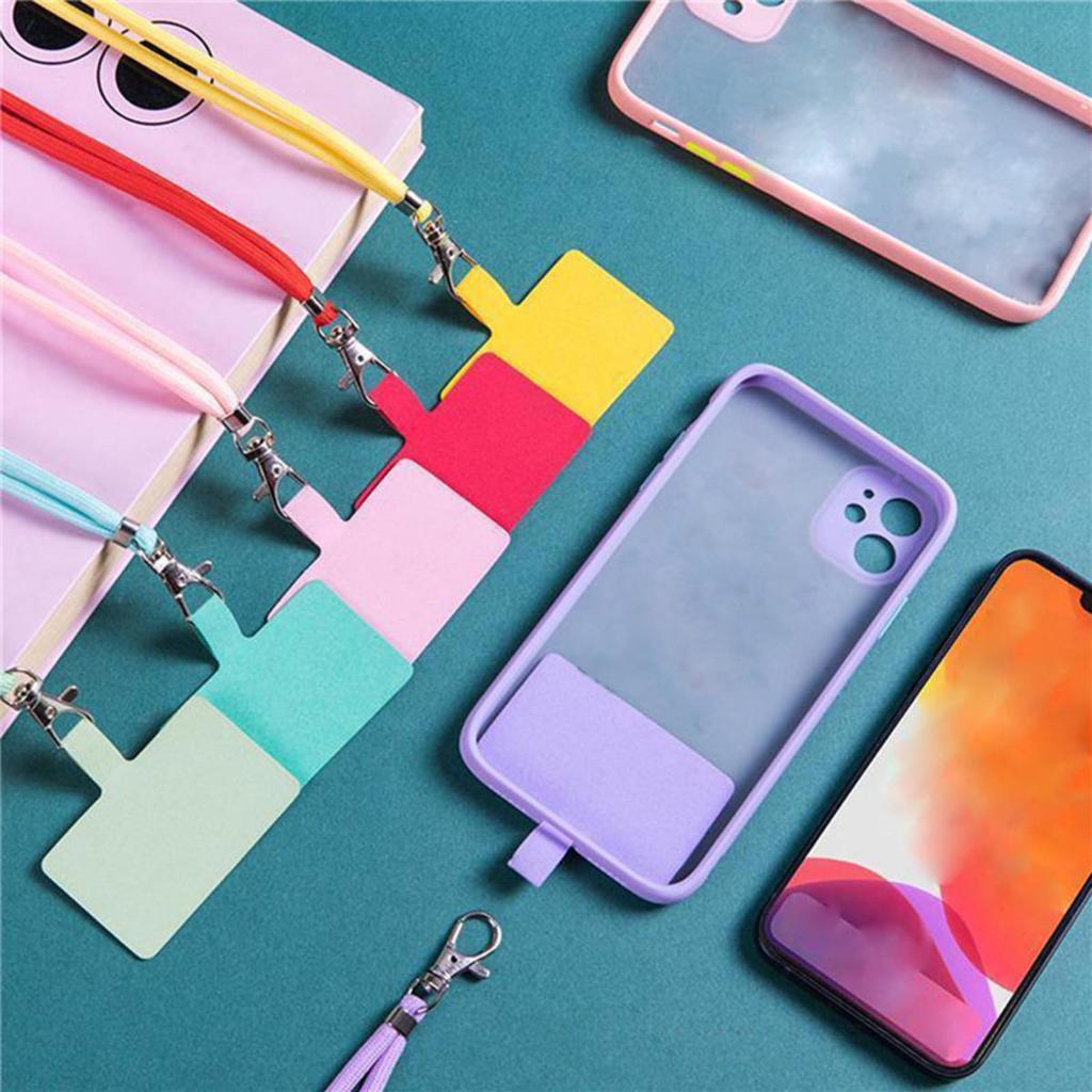 Soft Phone Lanyard Strap Patch For All Phone Cases Solid Color Household External Hanging Neck Freeing Hands And Preventing Loss
