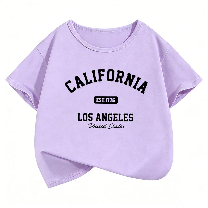 California Fashion TShirt Printed T Shirt Girls Summer Clothes Short Sleeve Tops TShirts Cute Girls Clothing