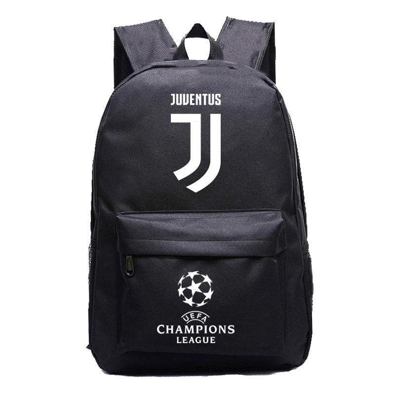 Football Star Backpack Champions League Pattern Printed Backpack Teen Children'S School Bag