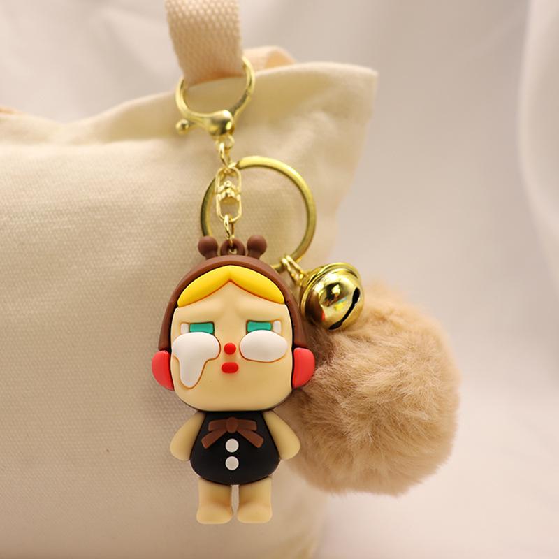 Crying Baby Keychain Pendant Three-dimensional Cute Girl Schoolbag Pendant Pendant Couple Car Key Chain Cartoon