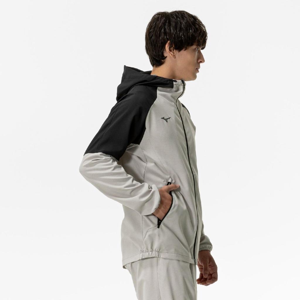 Mizuno Stretch Cloth Training UPF Stretch Cloud Beige 32MCC010 Men's Hoodie, Wear, Moisture-Wicking, Quick-Drying, 50+ Jersey, Heather,