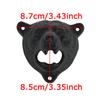 WTEMPO 1PC Retro Iron Bear Head Shaped Bottle Opener Home Decorative Handicraft Can Be Installed On The Wall