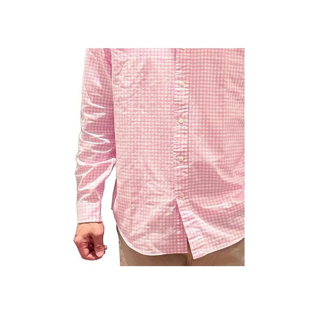 Polo Ralph Lauren Plaid Print Single-Breasted Casual Long Sleeve Shirt Men shirts Pink 710813021-005