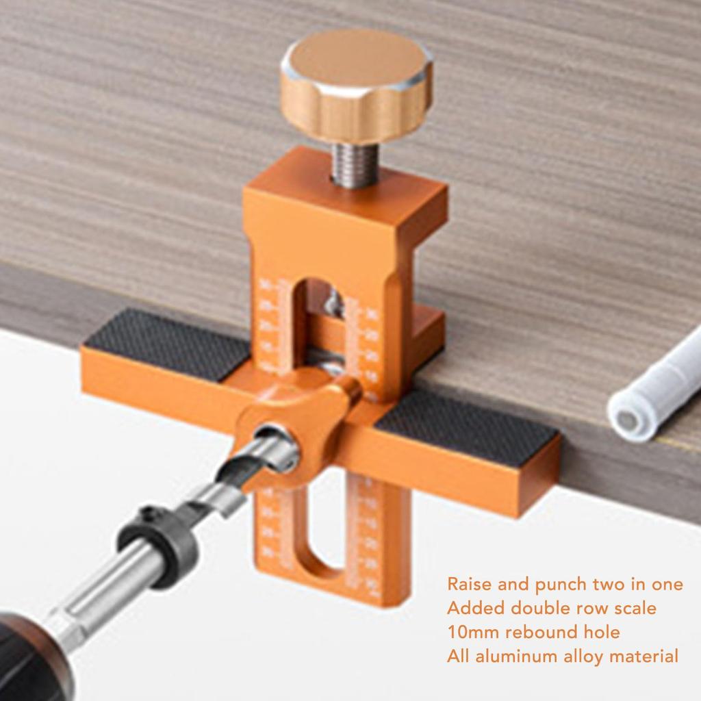 Aluminum Alloy Cabinet Door Mounting Jig with Support Arms and Holes for Easy Door Installation