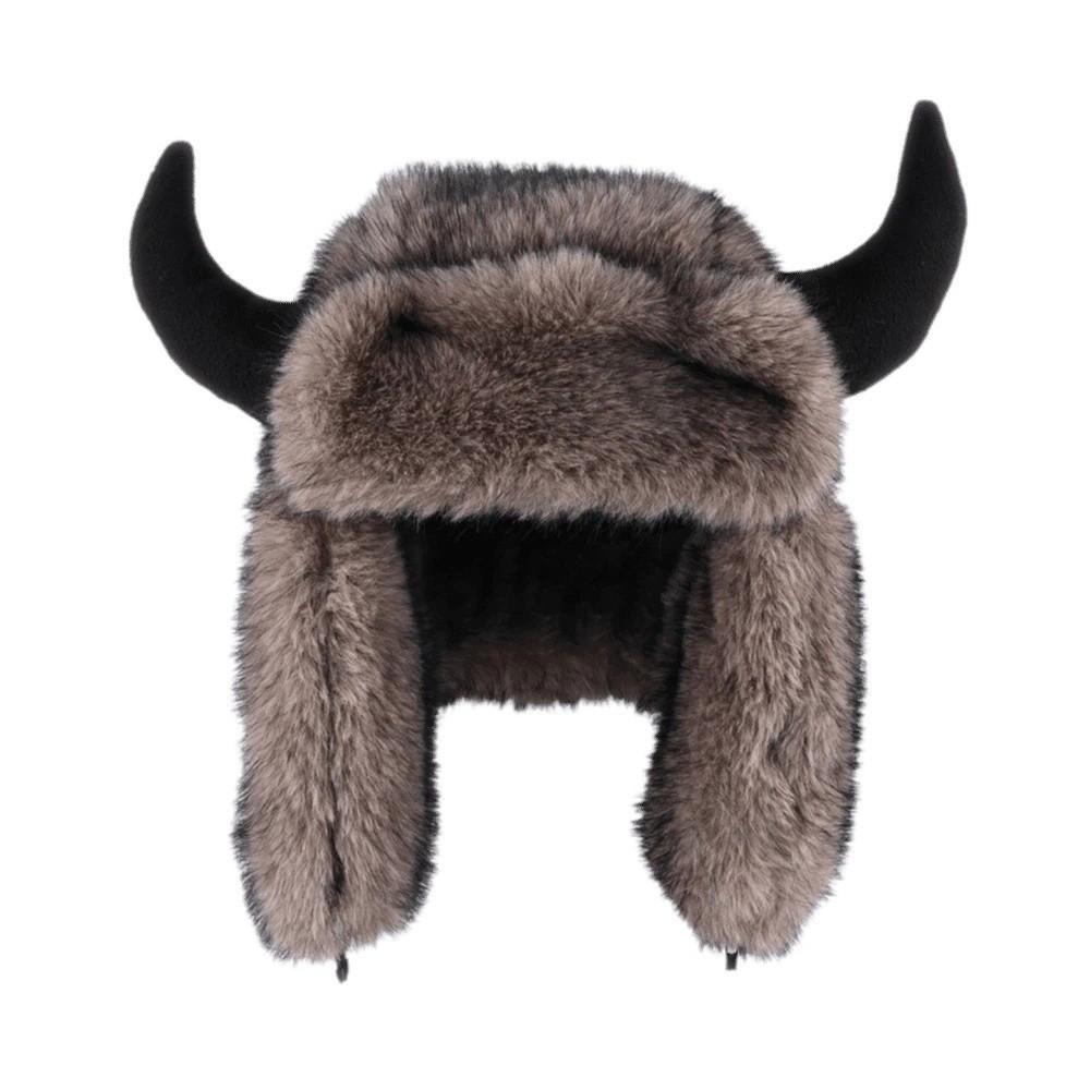 Windproof Fabric Faux Fur Hat Thickened Lining Ear Flap Headwear  Nordic Travelers