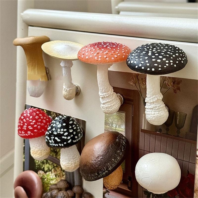 Portable Mini Mushroom Fridge Magnets   Home   Realistic Simulation  PVC Craft