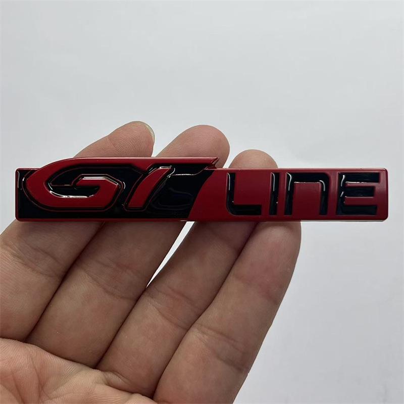 5X 3D Car Metal GT Line GTLINE Chrome Emblem Car Badge Sticker Body Fender Adhesive Emblem