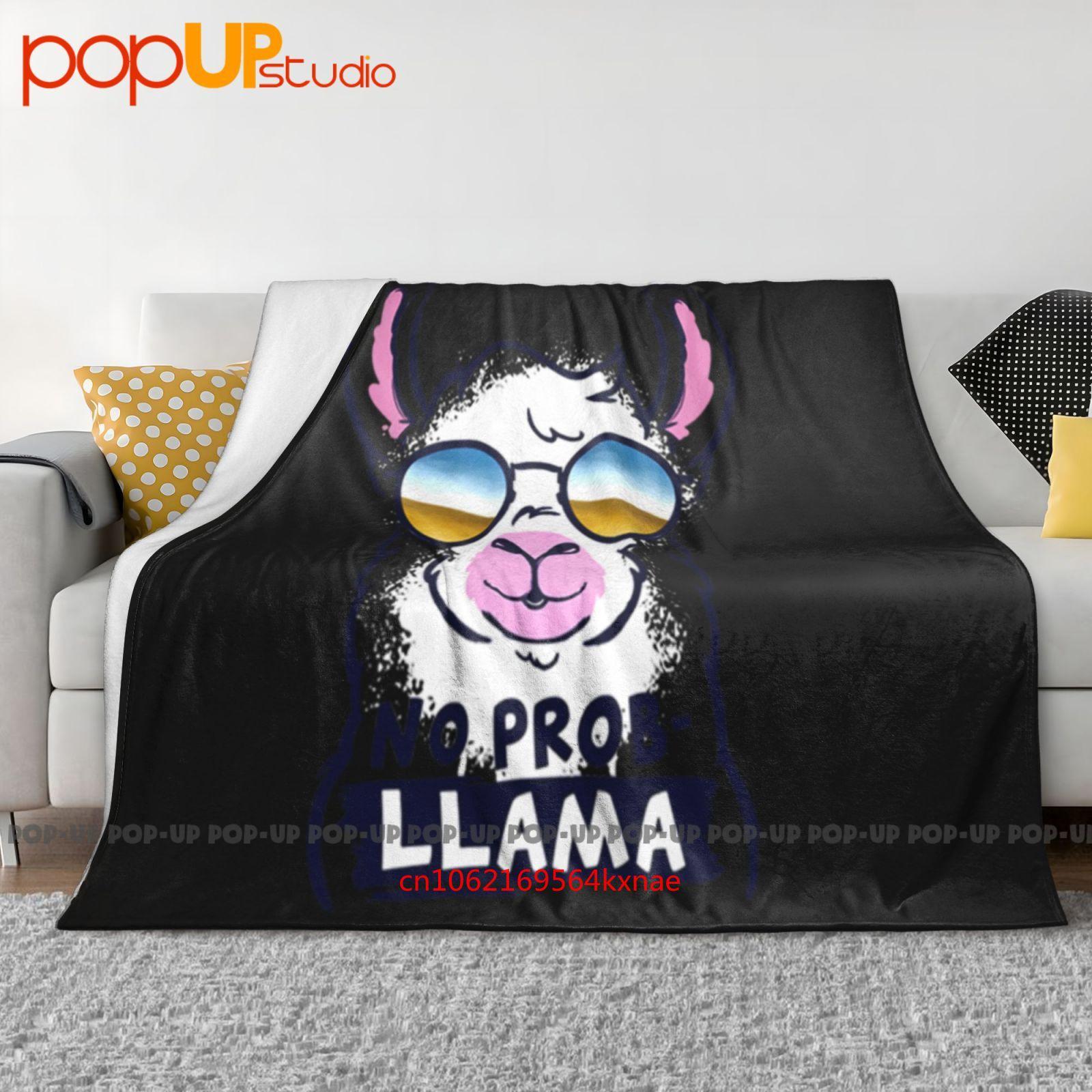 No Probllama No Problem Llama Ultra-Soft Blanket Quilt Winter Sofa Cover Bed Covers 30x40in