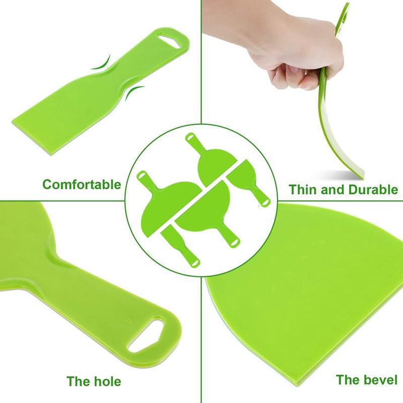 5Pcs Putty Knife Set Flexible Plastic Paint Scraper Tool for Spackling,Wallpaper Scraper,spatula scraper, Drywall Repair Spackle